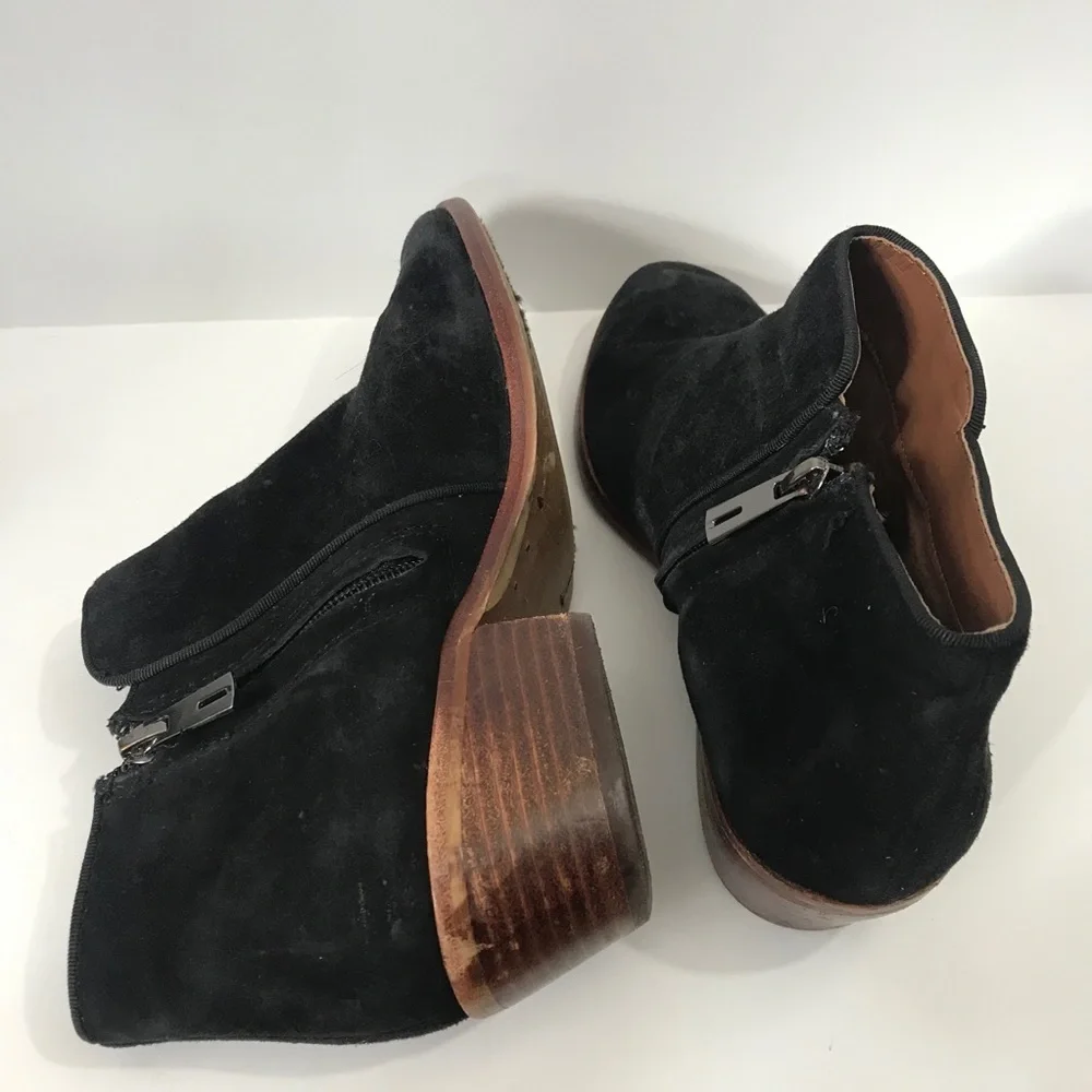 Sam Edelman Black Suede Petty Boots
